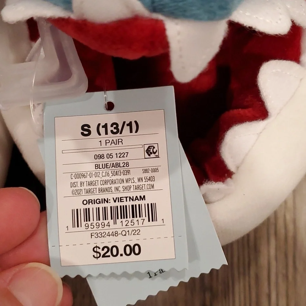 Cat & Jack Shark Slippers Size 13/1